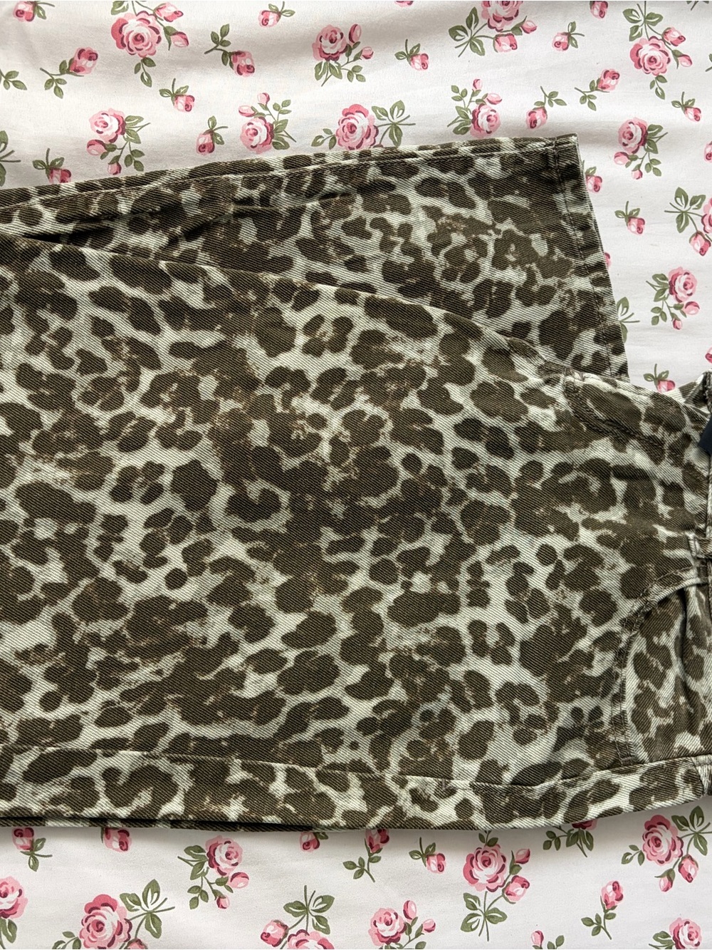 Sincerely Jules Olive Leopard-Print Midi Skirt